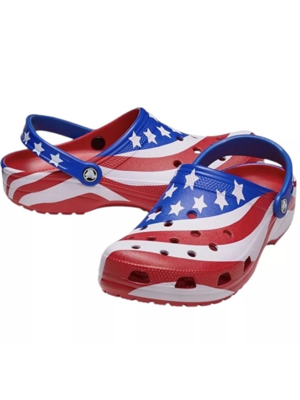 NEW Crocs Classic American Flag Clogs Men’s 9 Women's 11 Team USA Patriotic